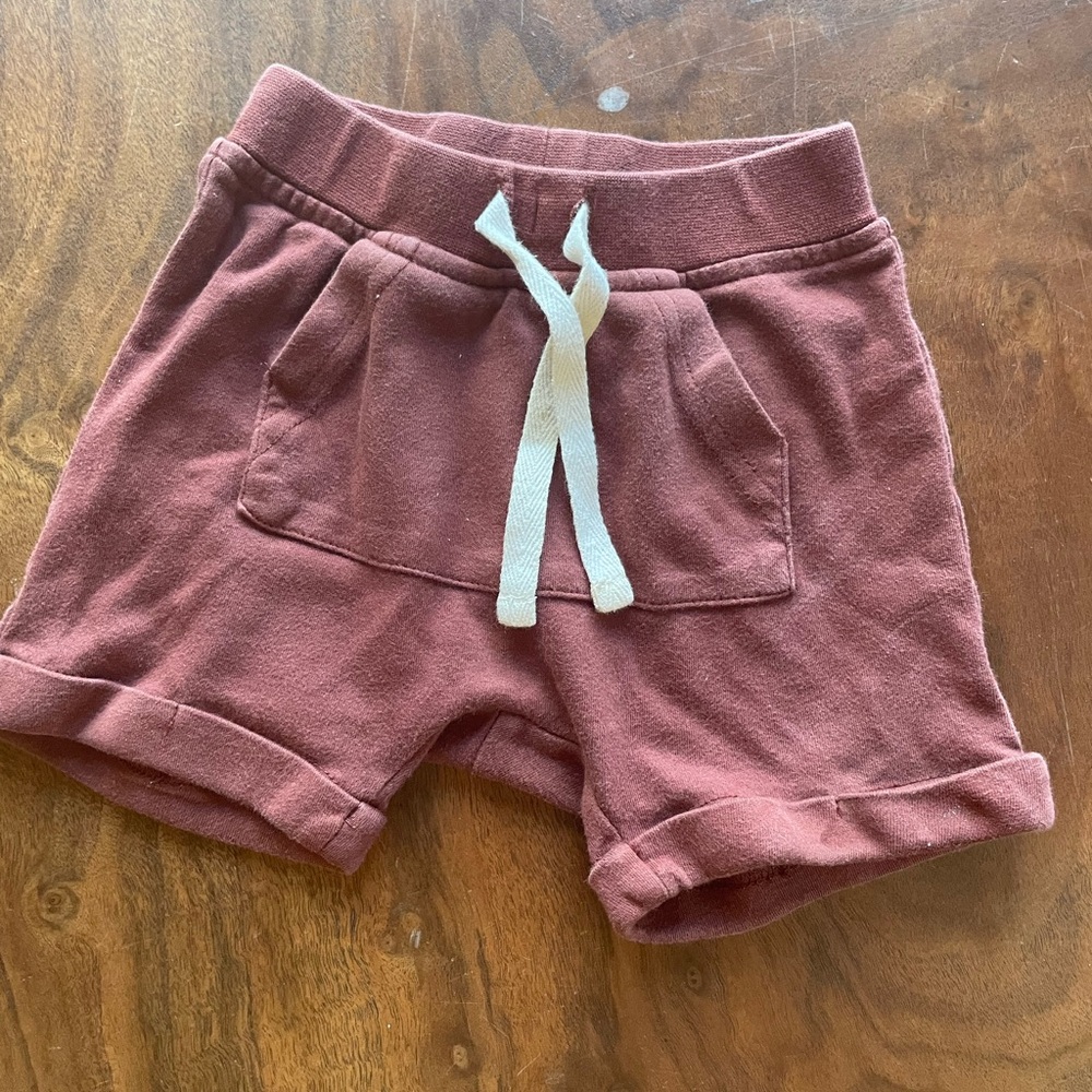 City Mouse Kids Maroon Shorts